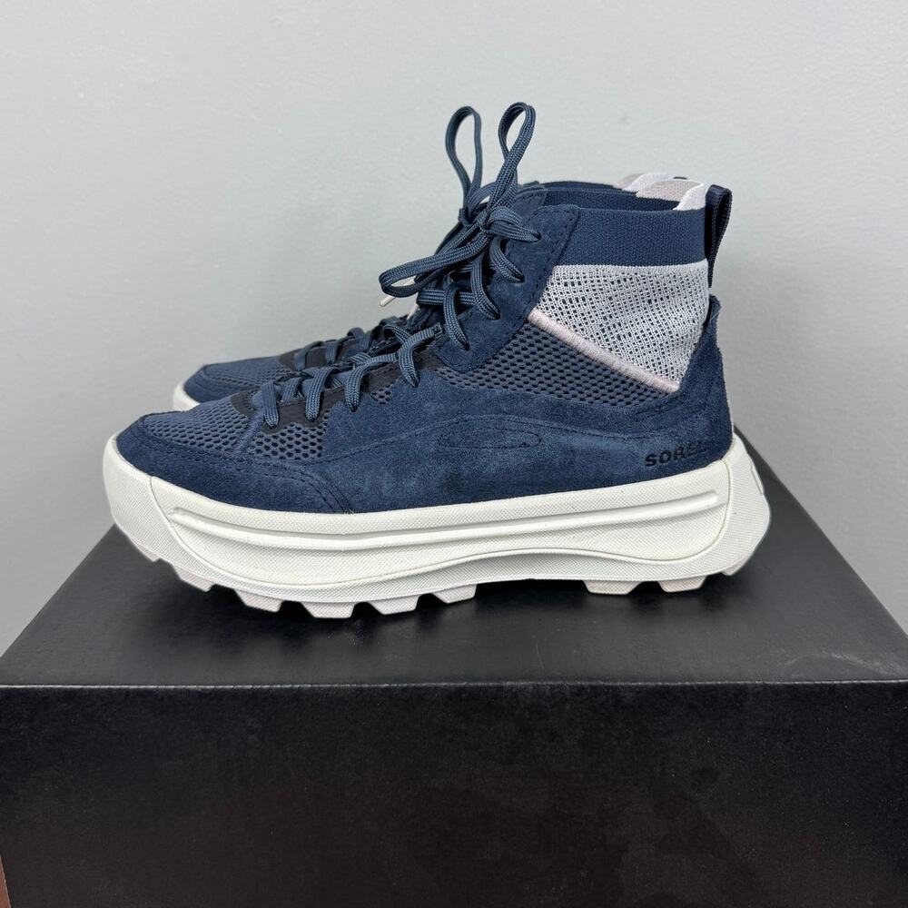 SOREL ONA 503 Mid Platform Sneaker in Blue Size 7.5 - Picture 3 of 9